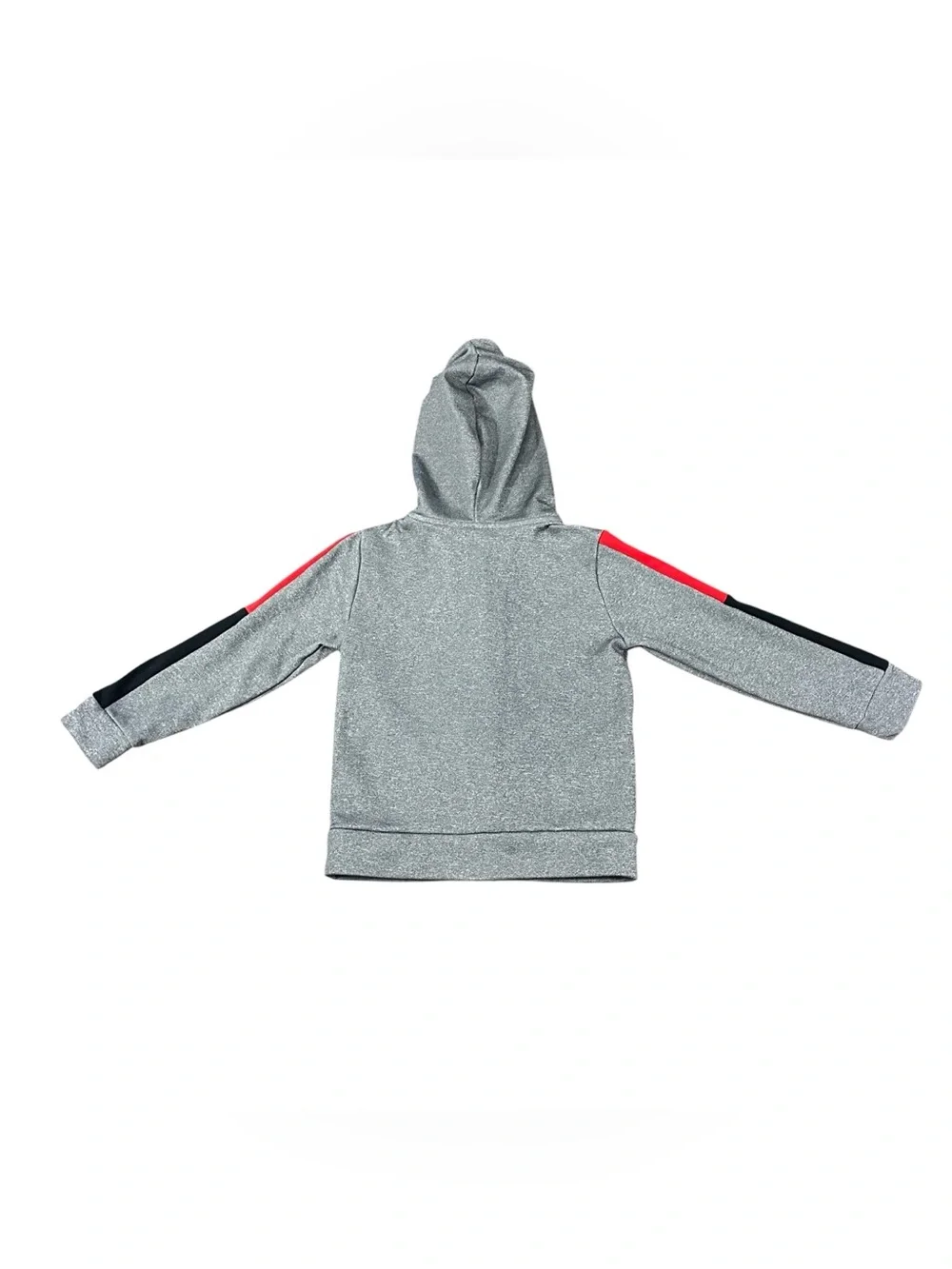 Puma Kids Size 5 Gray Full Zip Hoodie Black Red Logo Athletic Sweatshirt